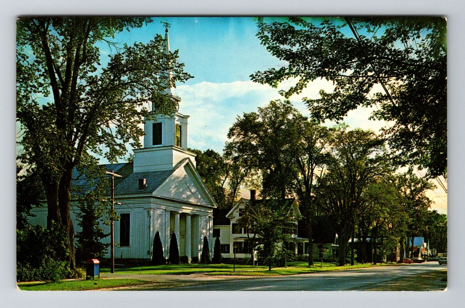 Fryeburg ME-Maine, First Congregational Church, Religion, Vintage Postcard