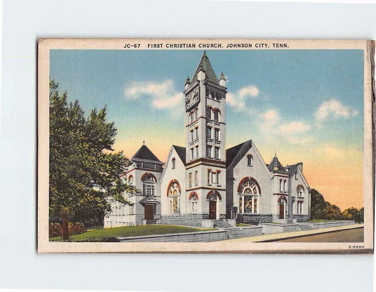 Postcard First Christian Church Johnson City Tennessee USA