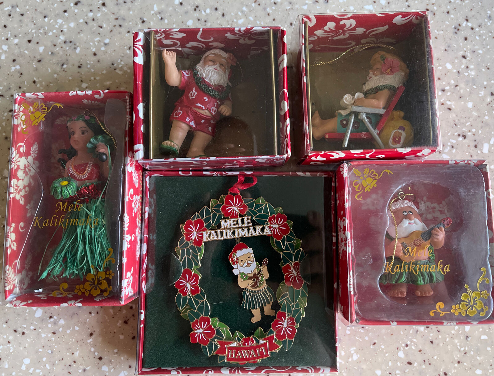 Mele Kalikimaka set of ornaments