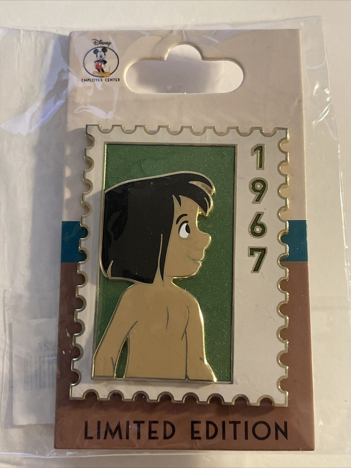 Disney DEC Postage Mowgli Stamp 1967 Hero Profile Pin LE 250 Jungle Book B