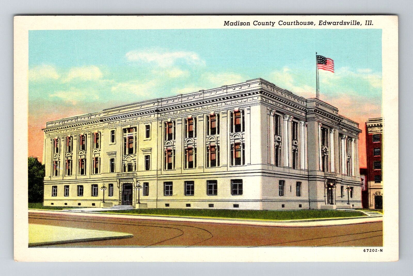 Edwardsville IL-Illinois, Madison County Courthouse, Antique Vintage Postcard