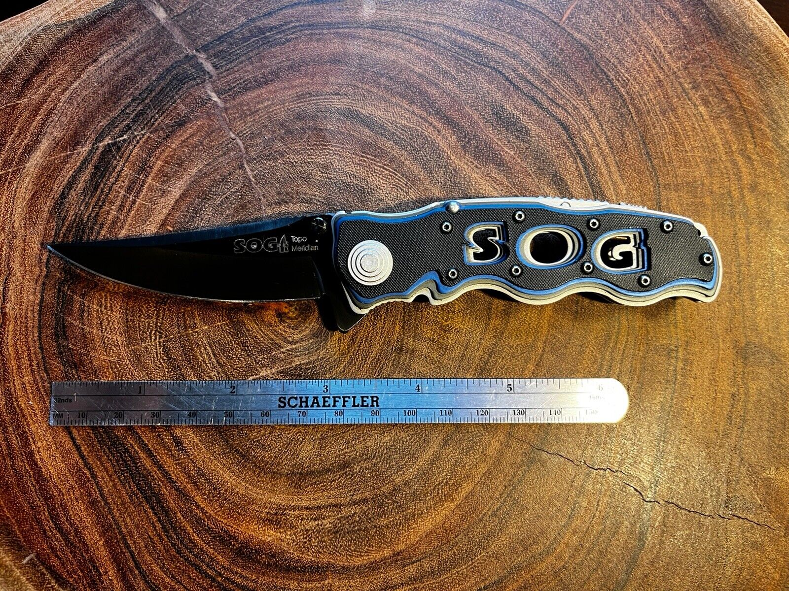 SOG Topo Meridian - Rare Discontinued Assisted Knife Black - Great condition