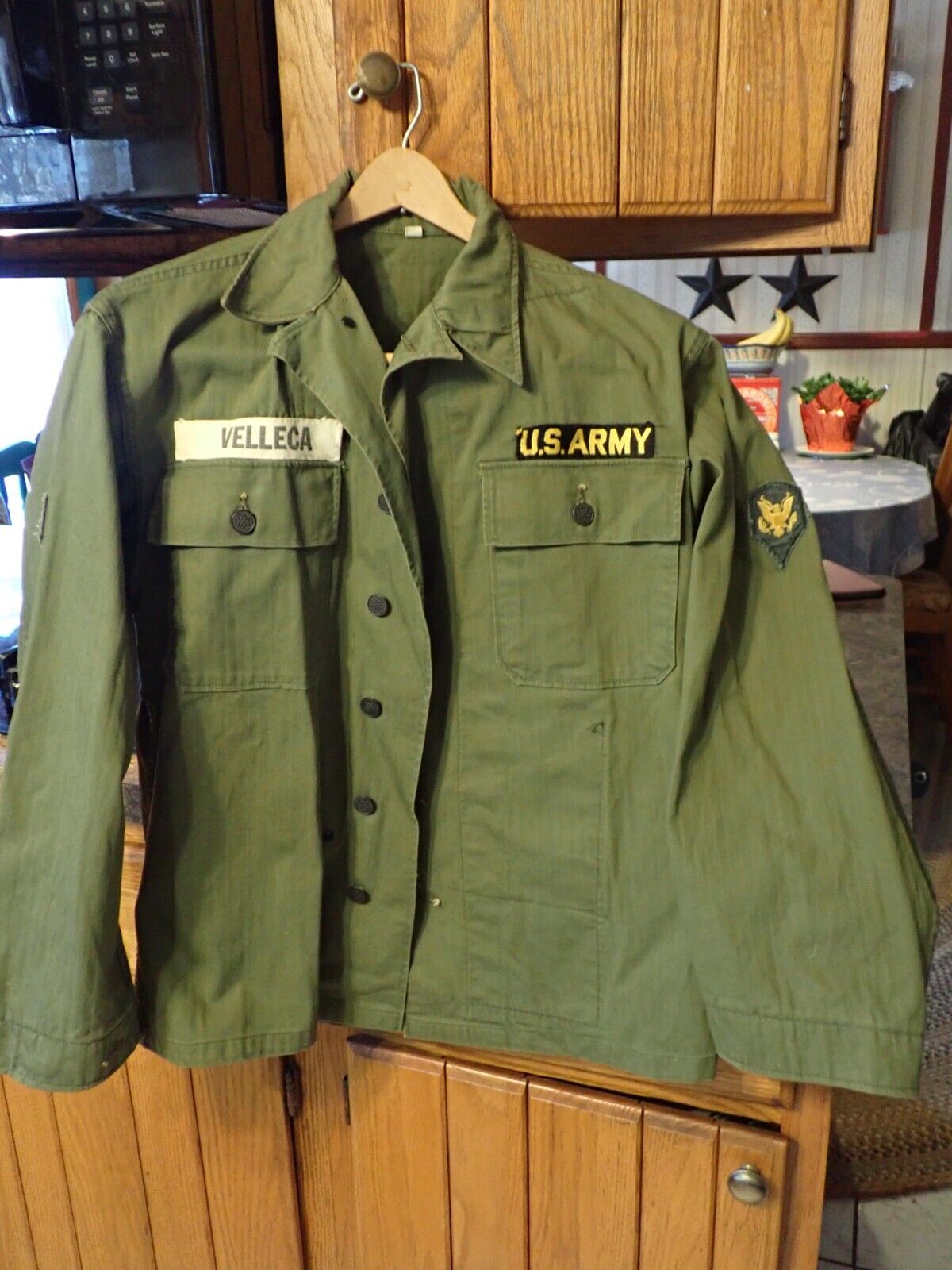 Vintage US Army Olive Green Jacket Mens 34R