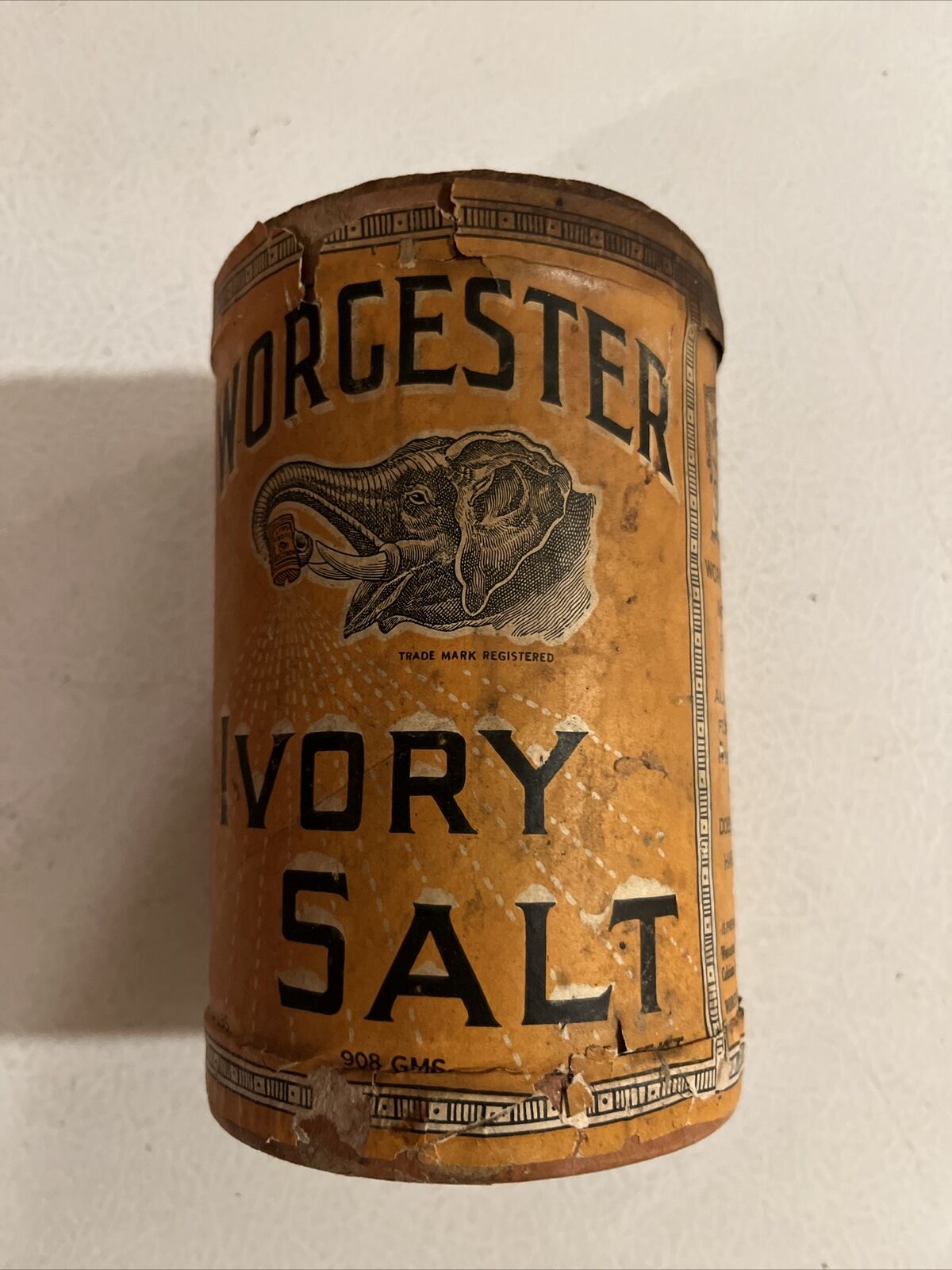 Vintage C. 1920s Worcester Ivory Salt Container Elephant No Lid