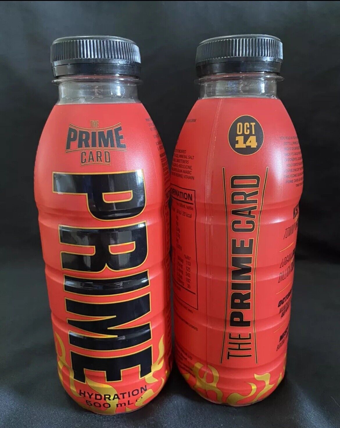 Prime Hydration Prime Card Red Bottle Misfits Rare - In Hand - Ships From US