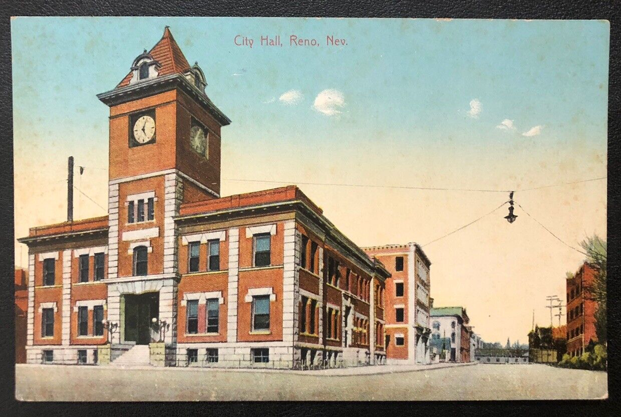 City Hall Building Elko NV Nevada Vintage Postcard U48