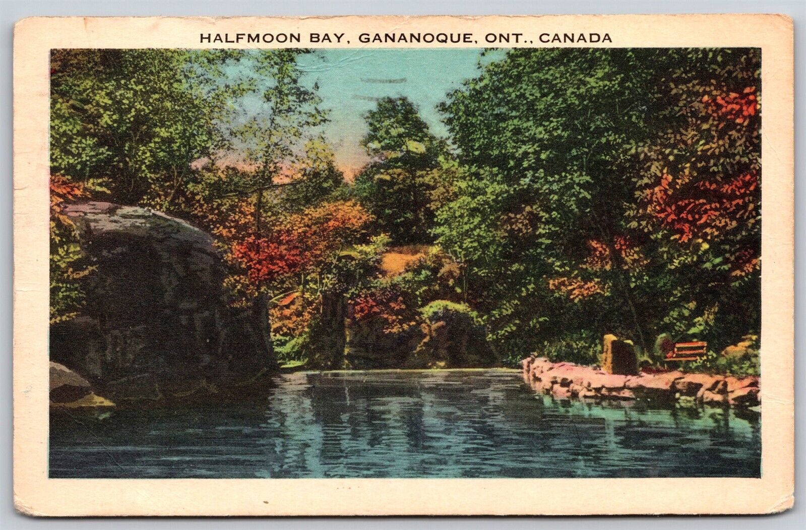 Postcard Halfmoon Bay, Gananoque, Ontario, Canada P138