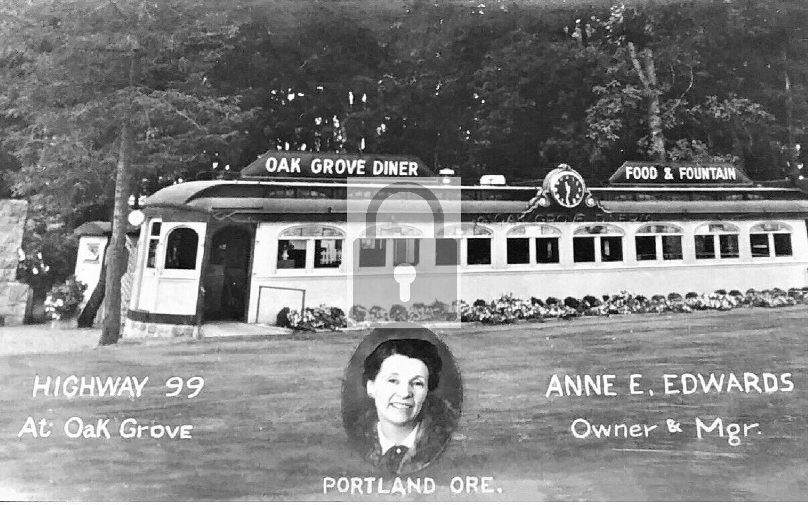 Oak Grove Diner Restaurant Portland Oregon OR Reprint Postcard