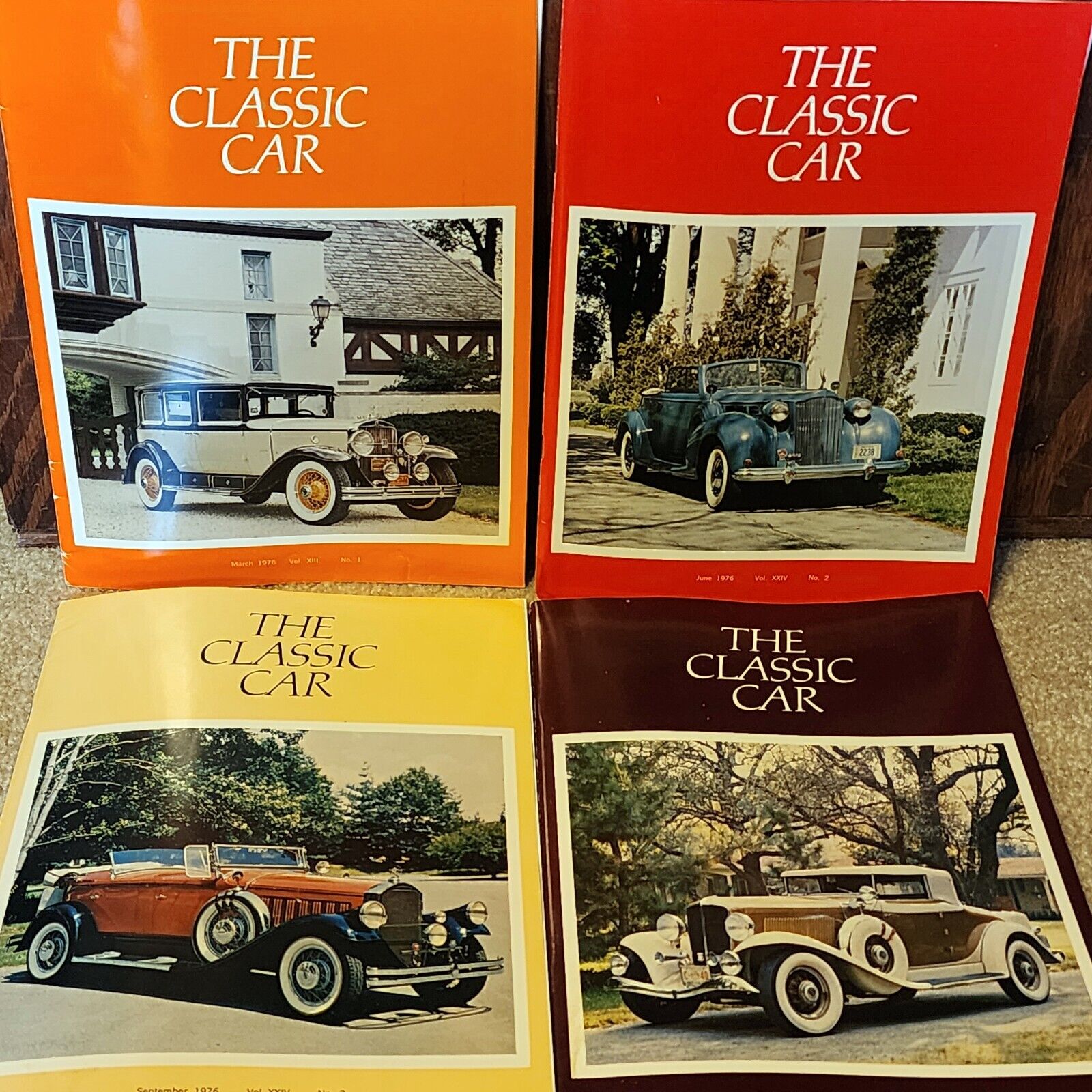1976 The Classic Car Magazine 4 Issues Full Year Car Club America Antique READ