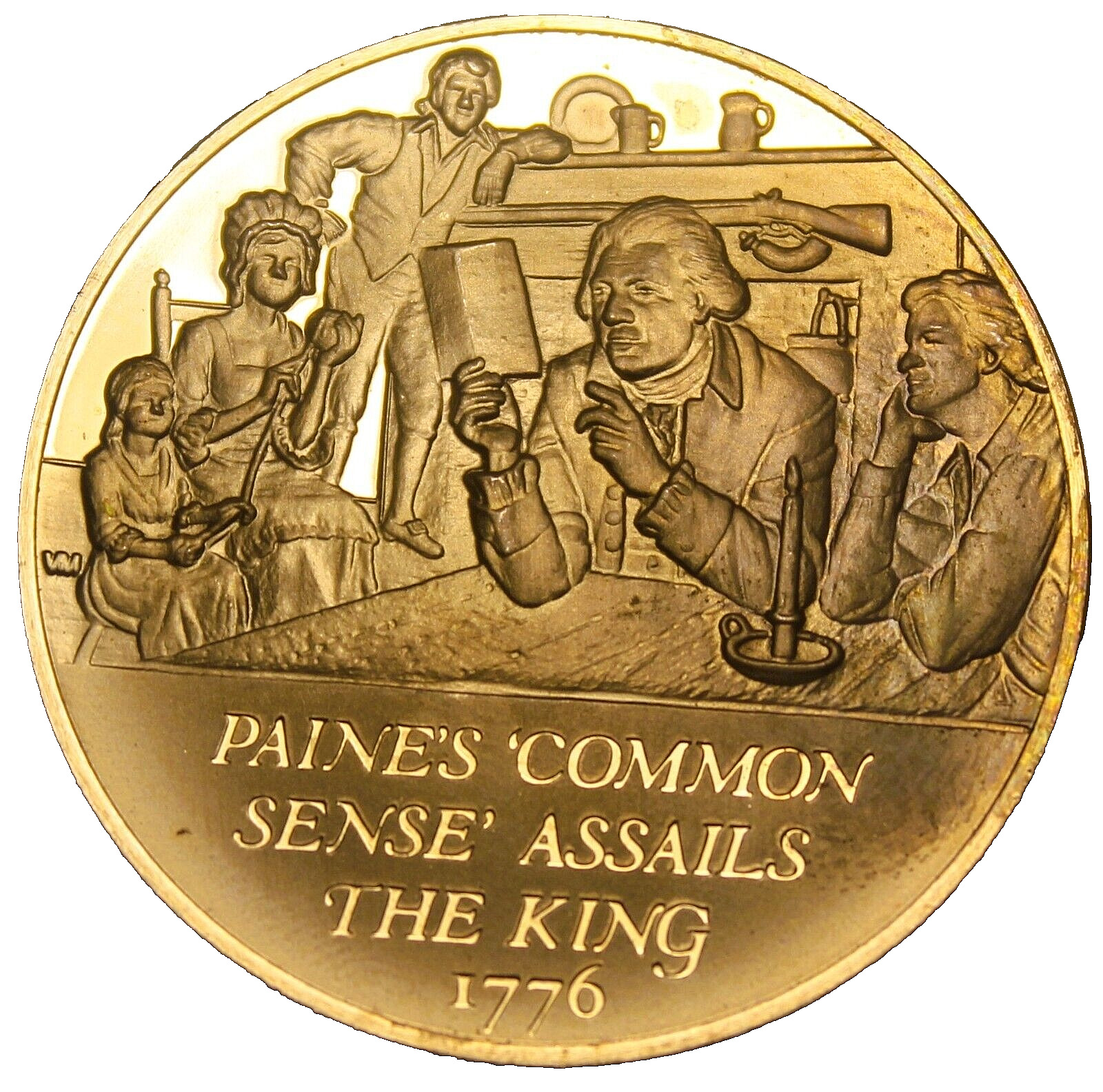 American Revolution 1776~Thomas Paine Publishes Common Sense~Bronze Proof~#M134