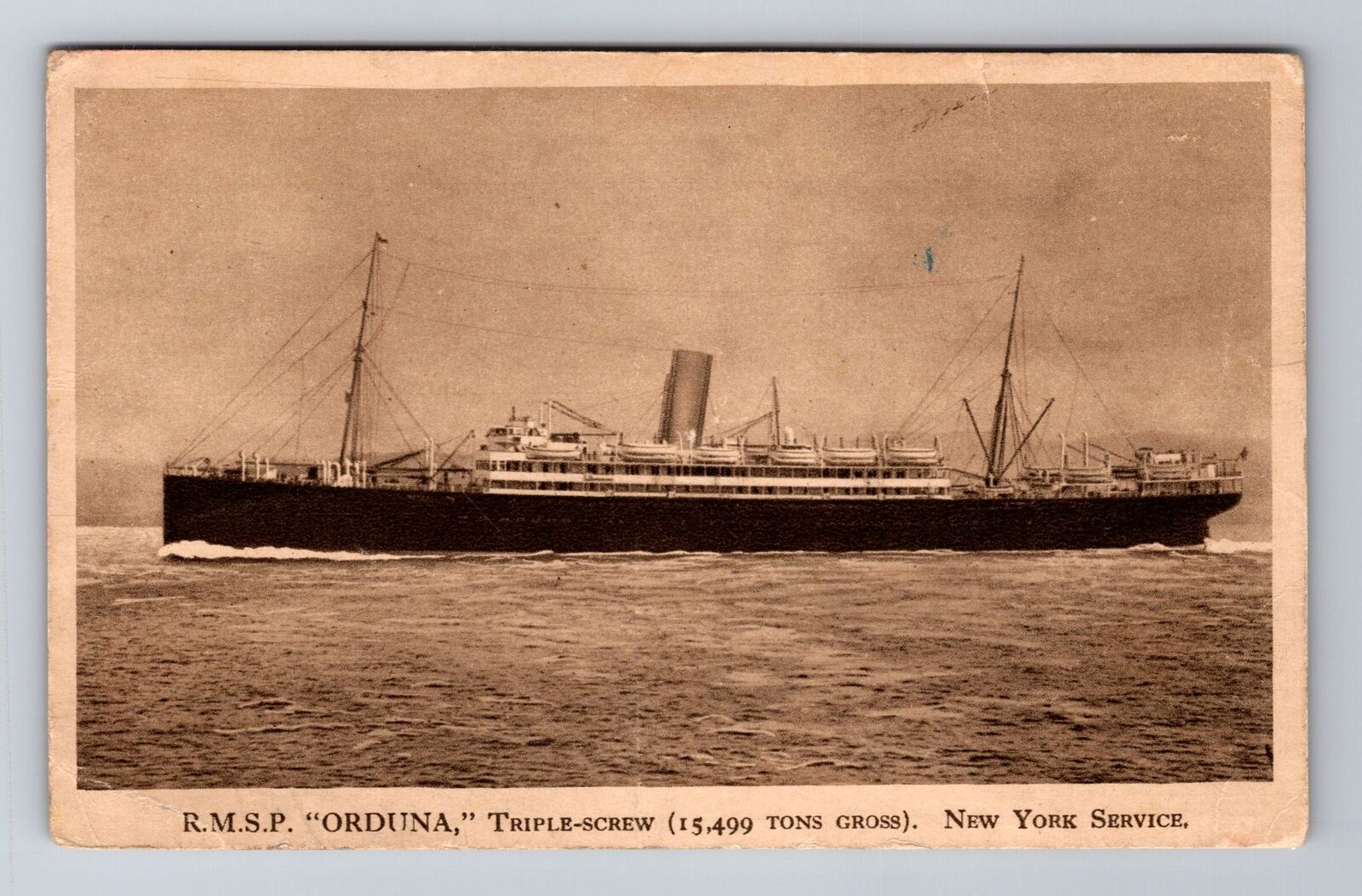 RMSP Orduna, Ship, Transportation, Antique, Vintage Souvenir Postcard