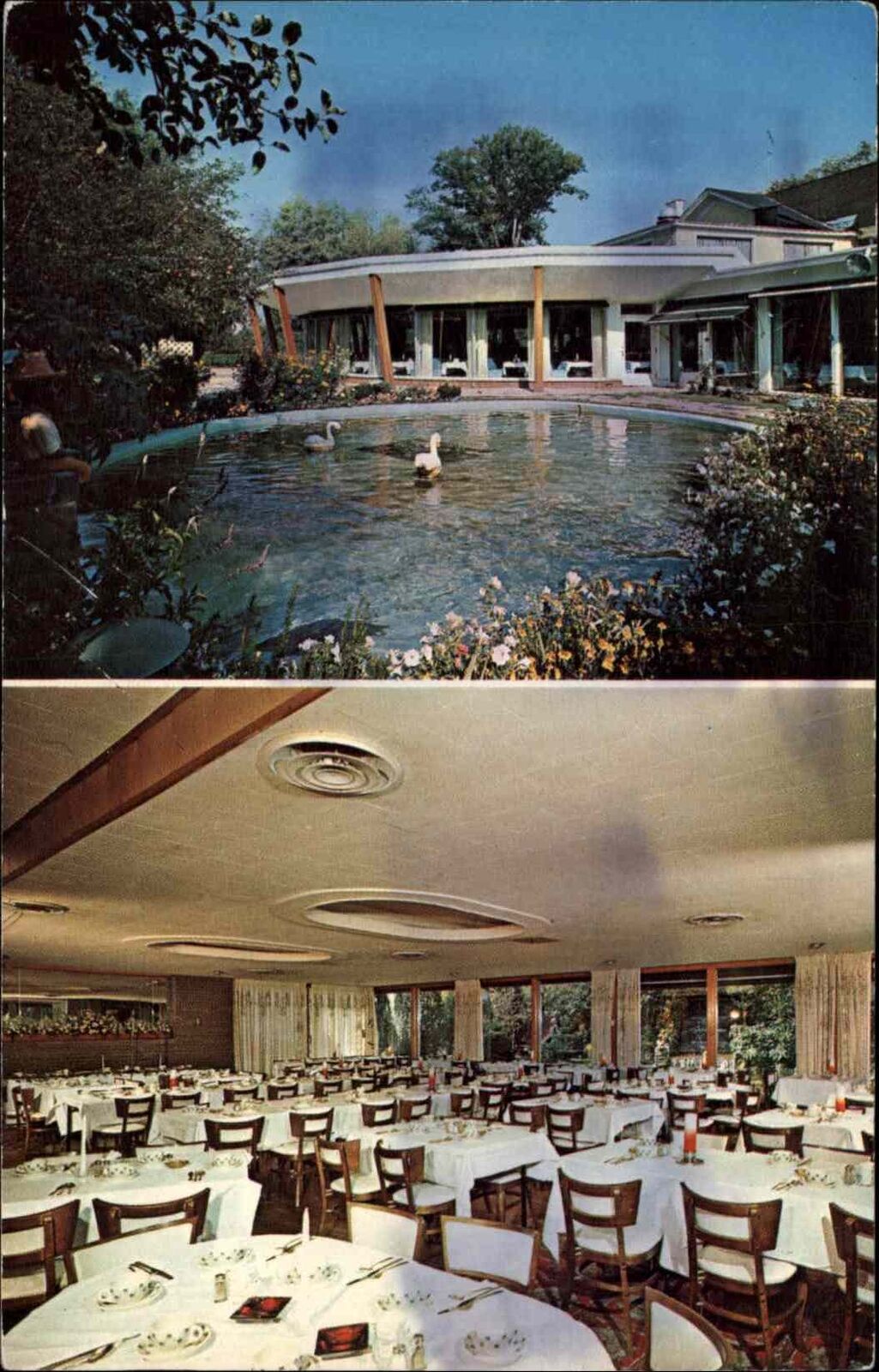 Oriskany New York NY Trinkaus Motel Pool Restaurant c1950s-60s Postcard