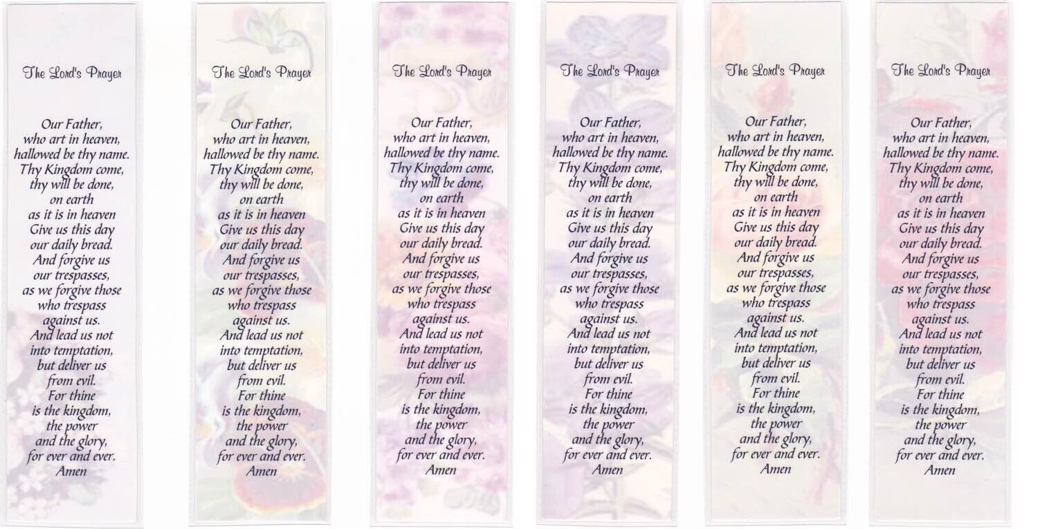 The Lord\'s Prayer Laminated Cards/Bookmarks (6)