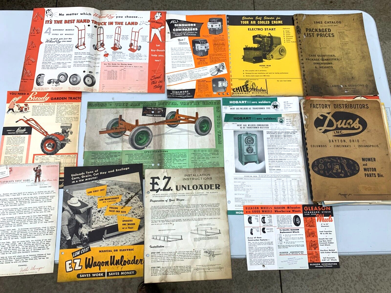 Vintage 1950\'s Brochures & Ads Small engine Garden Tractor Farm Trailer Auto