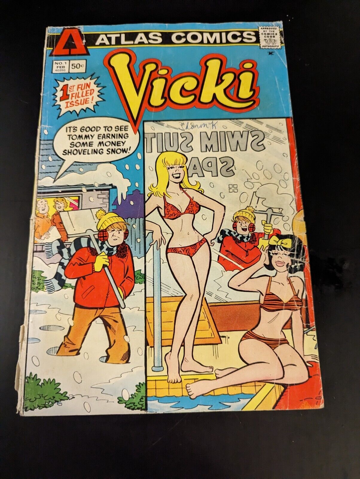 Vicki #1 (1975) Atlas/Seaboard Bronze Age Teen Humor Stan Goldberg Cover G