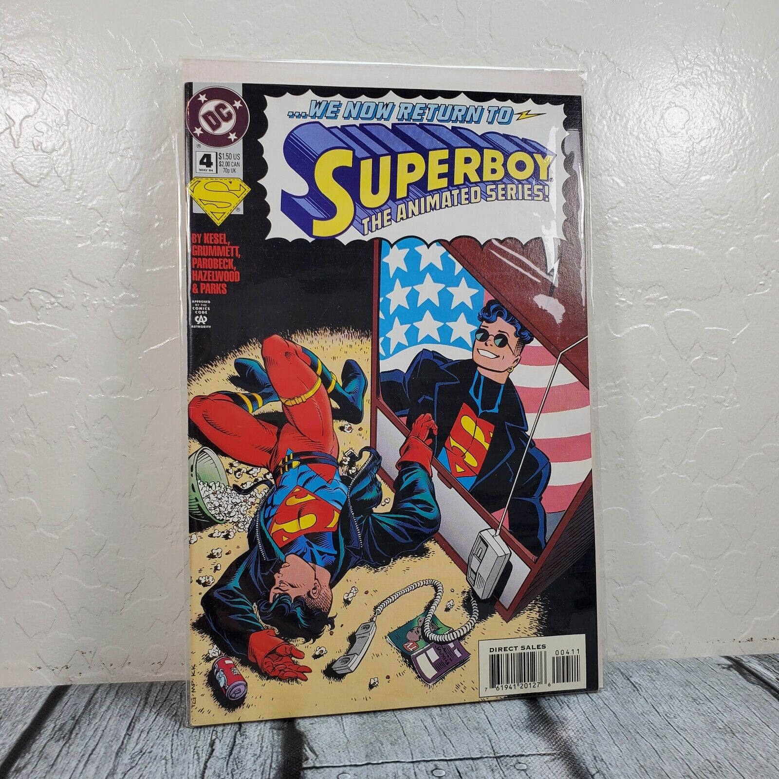DC Comics Superboy #4 1994 Animated Series Vintage Comic Book Sleeved Boarded