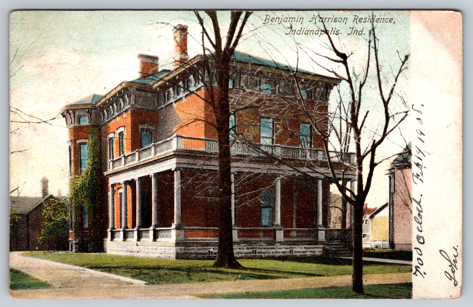 c1900s Benjamin Harrison Residence Indianapolis Indiana Vintage Postcard