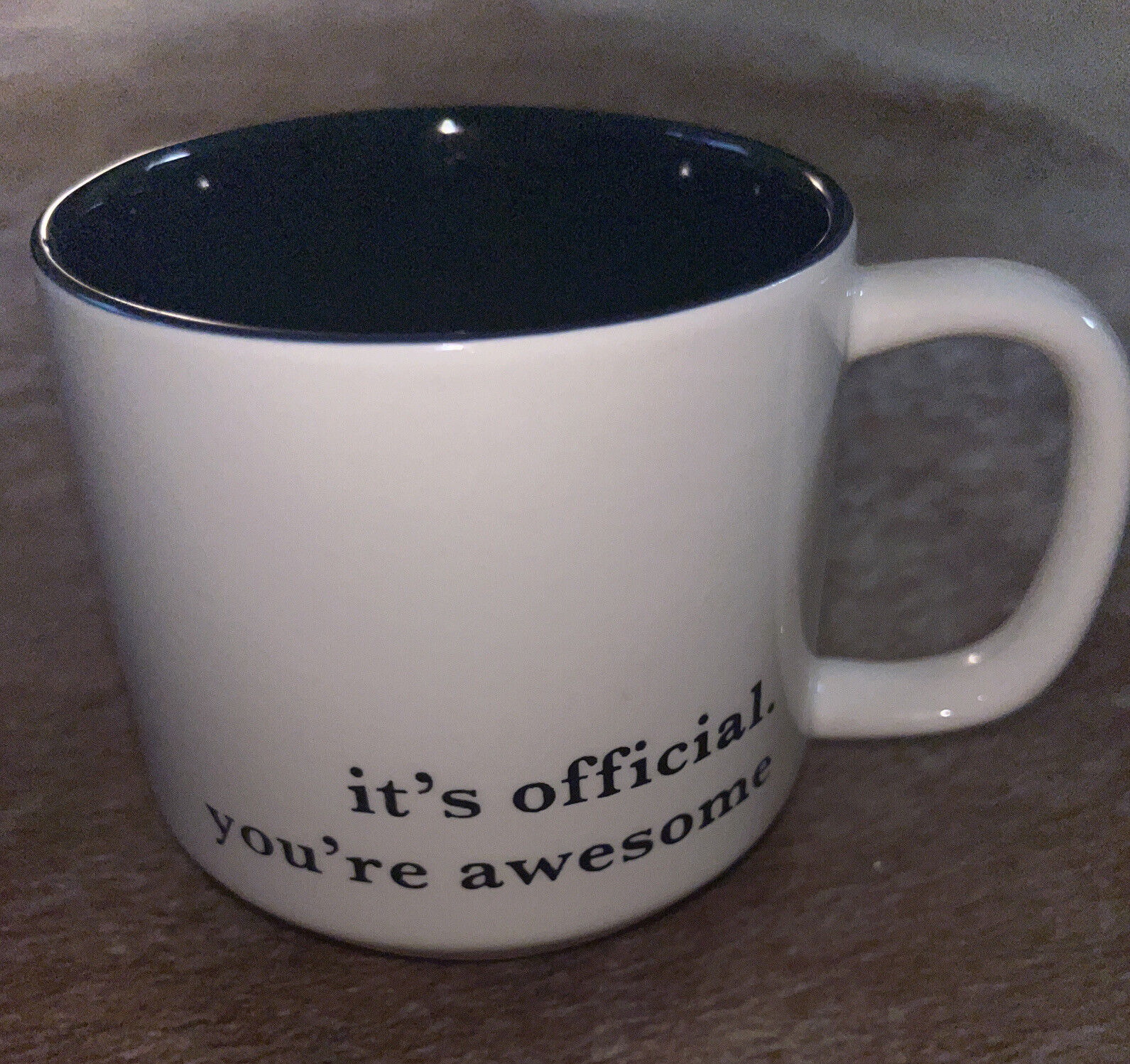 Threshold Stoneware Mug “Its Official You’re Awesome” Coffee Tea Cocoa Cup