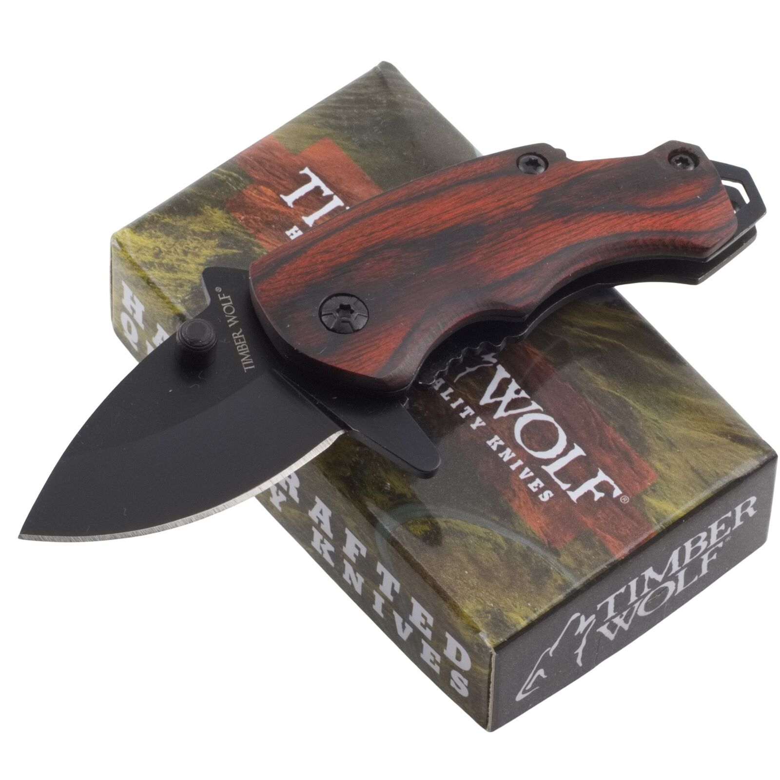 Timber Wolf Mini Small Folding Pocket Knife EDC Pakkawood Handles