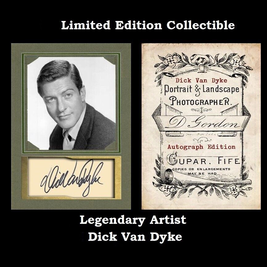 DICK VAN DYKE Legends Photo Card Art Collectible Original Design Facsimile Auto