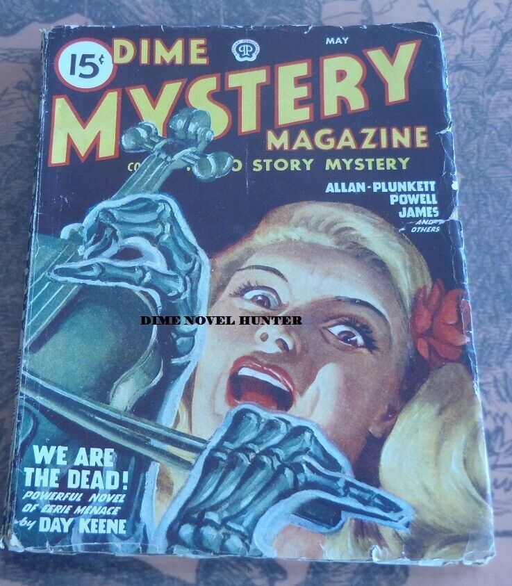 SKELETON HANDS DIME MYSTERY MAGAZINE MAY 1947 POPULAR PUBLISHING SCARCE PULP