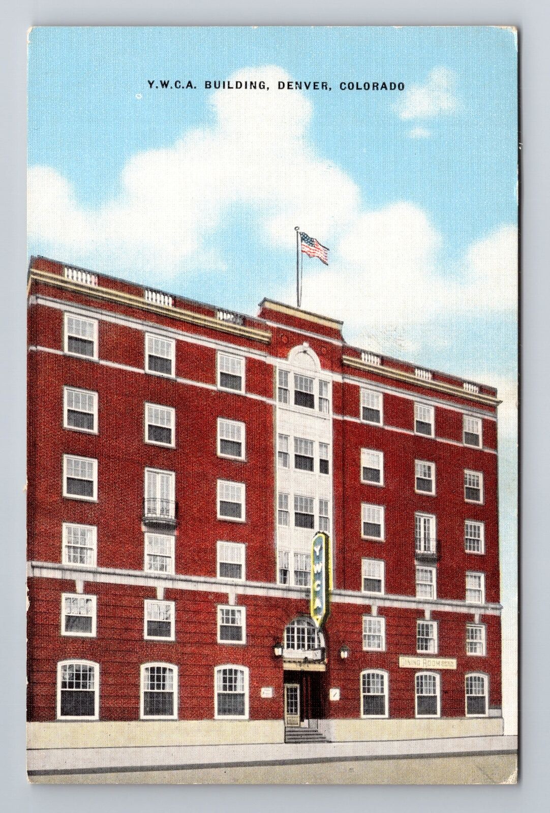 Denver CO-Colorado, Y.W.C.A. Building, Antique Vintage Souvenir Postcard