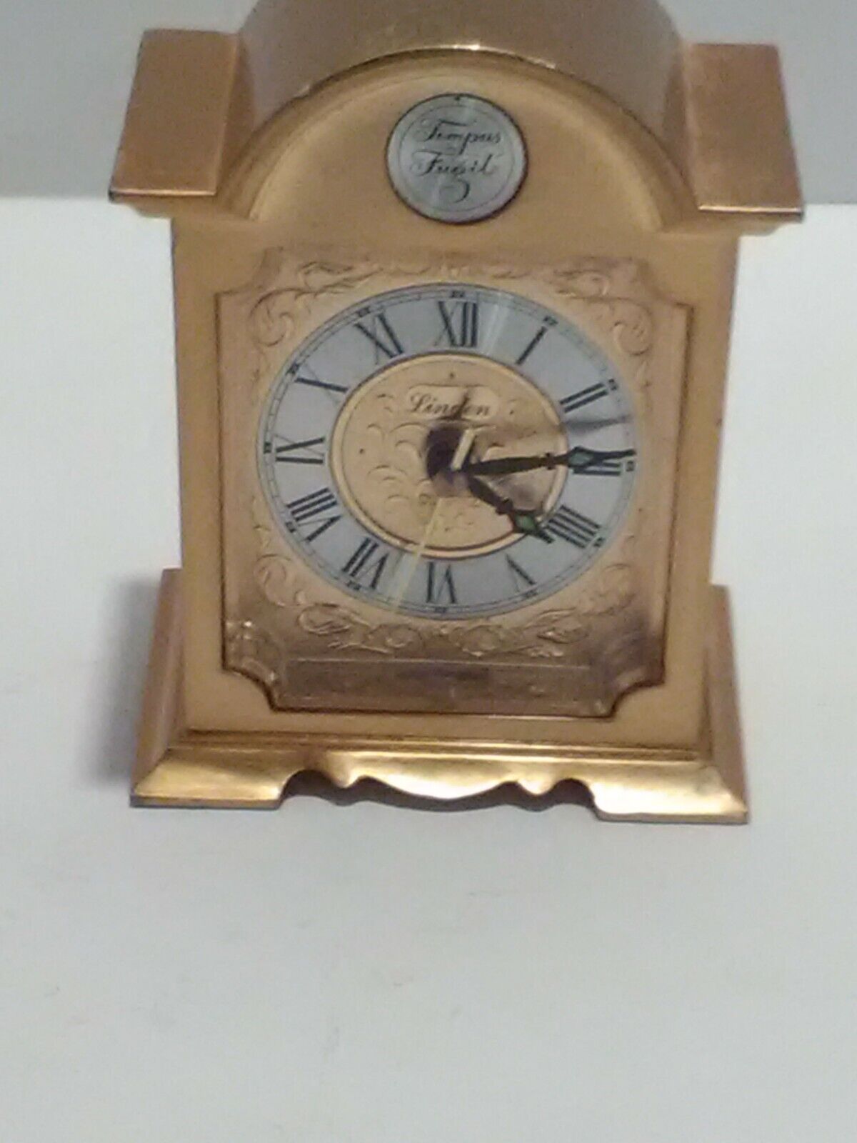 Gold Plated Tempus Fugit Clock