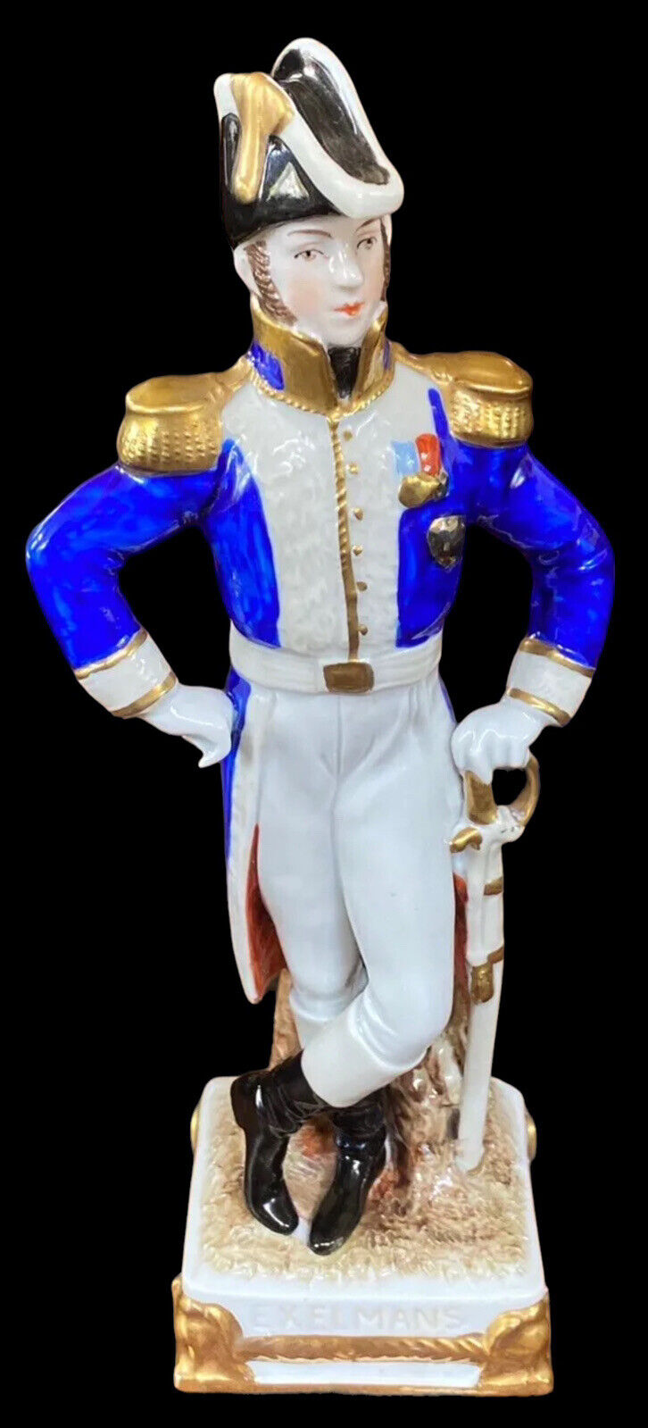 Exelmans Old Dresden Figurine Scheibe-Alsbach Porcelain Napoleonic General