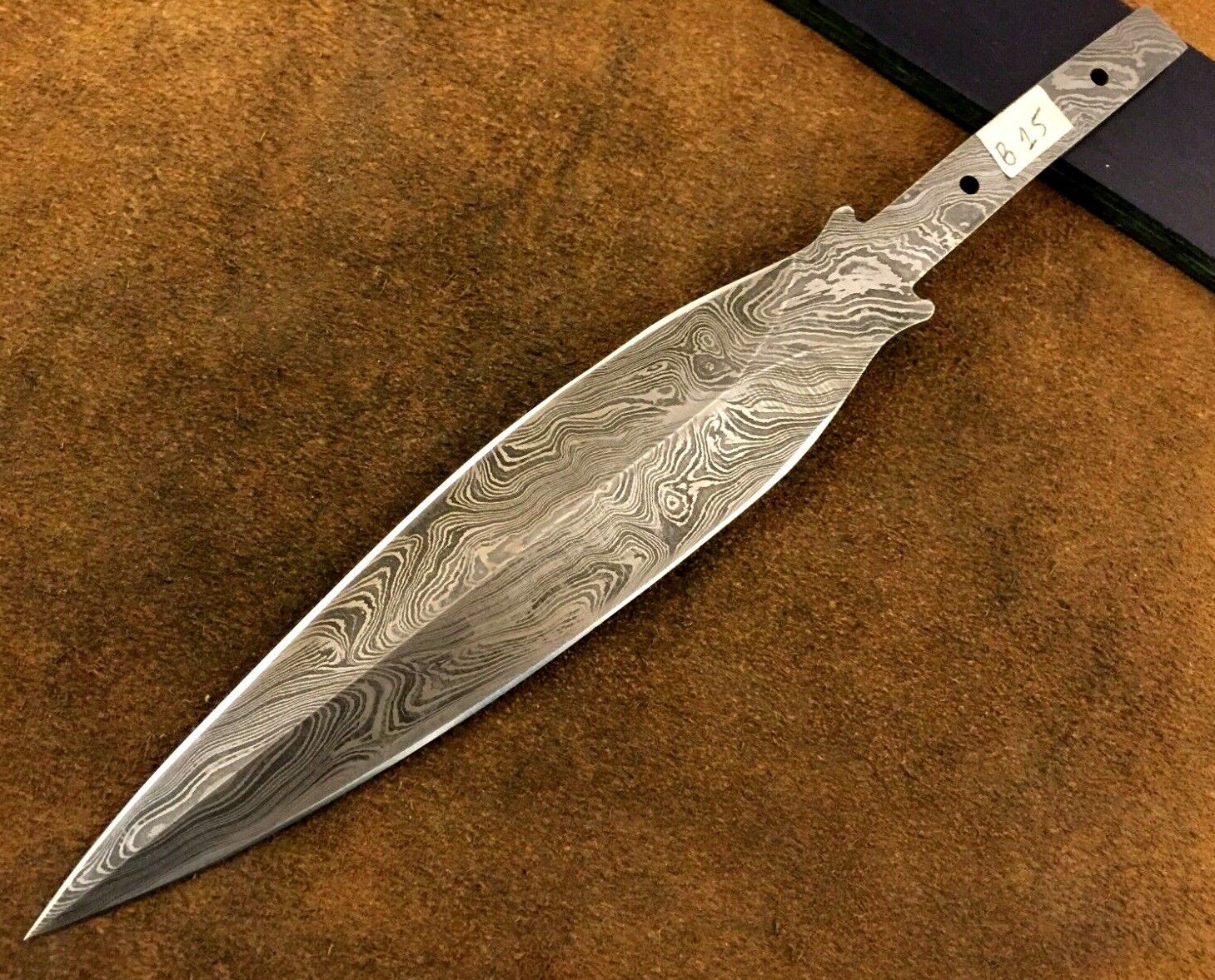 Damascus Steel Knife-Handmade Double Edge Dagger Blank Blade-Needle Point-B15