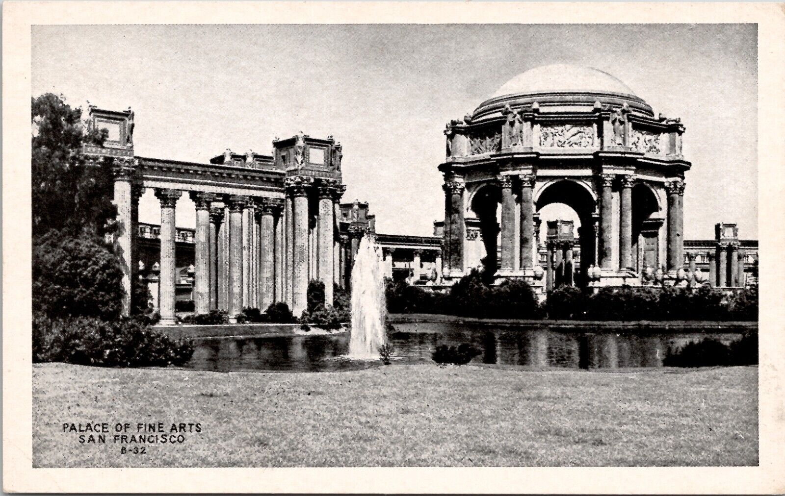 Palace of Fine Arts, San Francisco Vintage Postcard Wps1