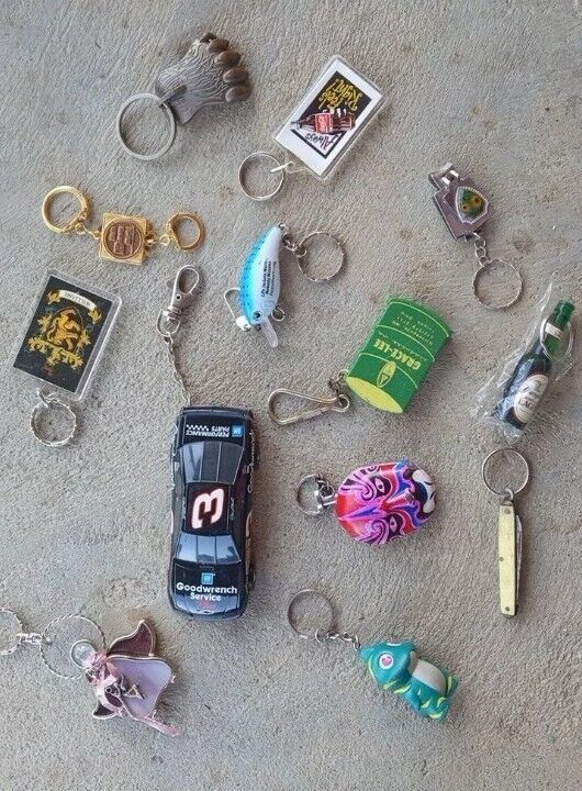 vintage car keychain lot.  13