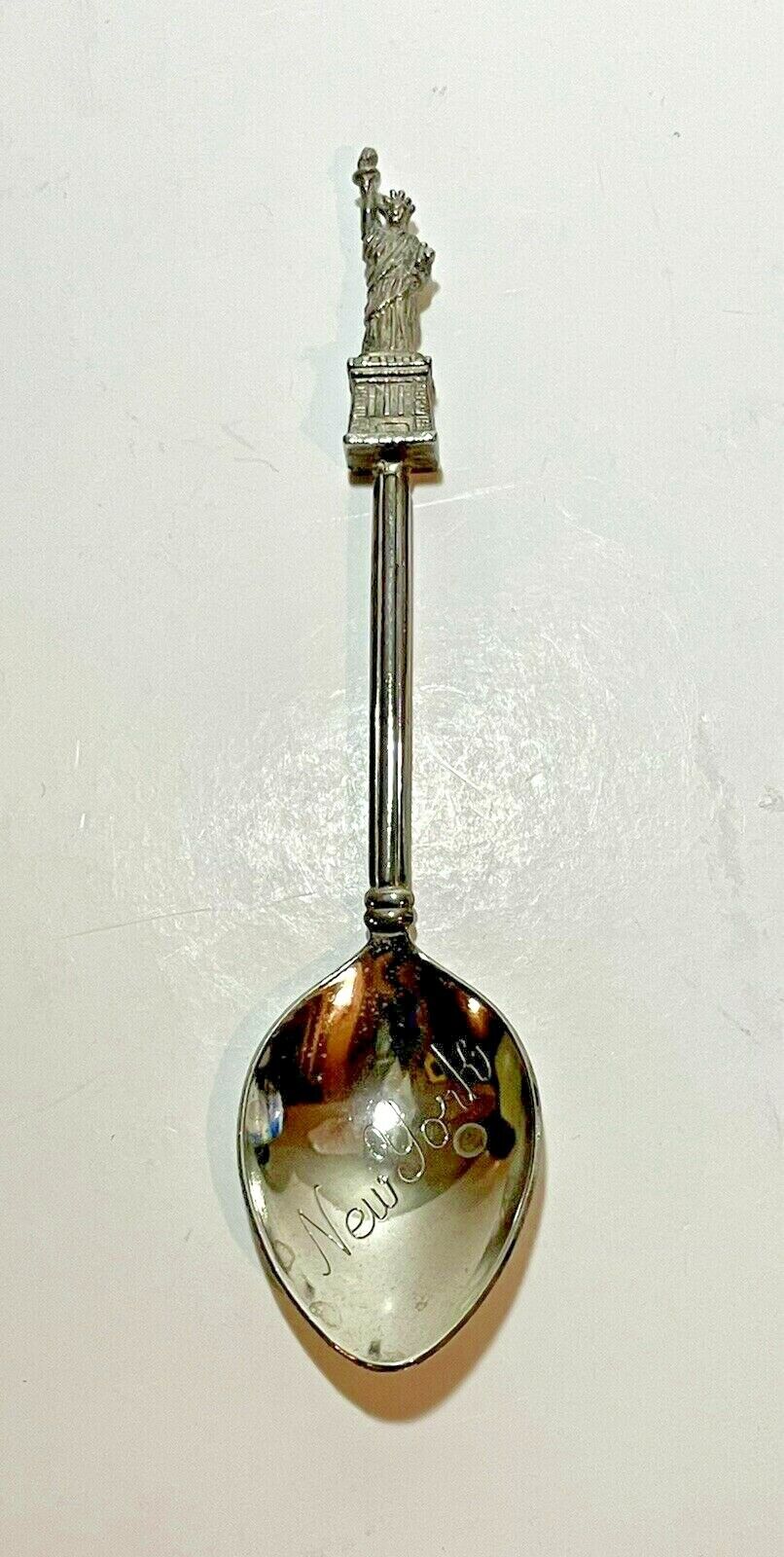 Vintage 1982 Silverplate Souvenir Spoon - Statue of Liberty, NYC (Clamer)