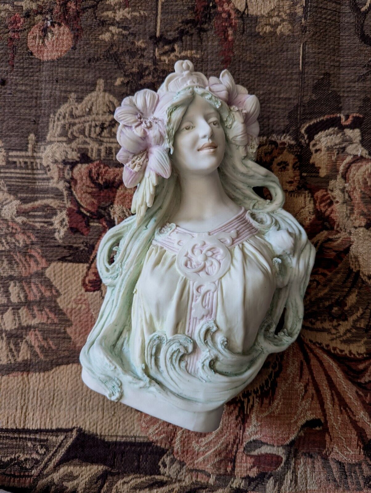 Antique Royal Dux Belle Epoque Porcelain Lady Figurine