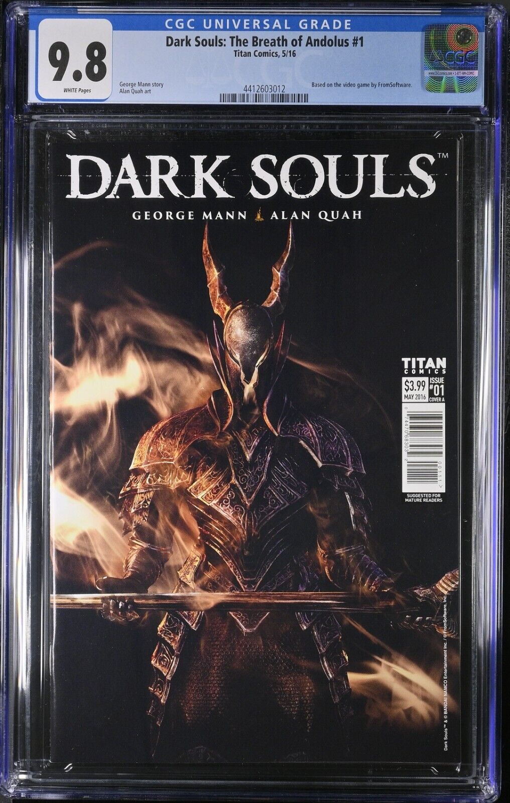 2016 Titan Dark Souls 1 The Breath of Andolus 1st CGC 9.8 Low POP A Variant RARE