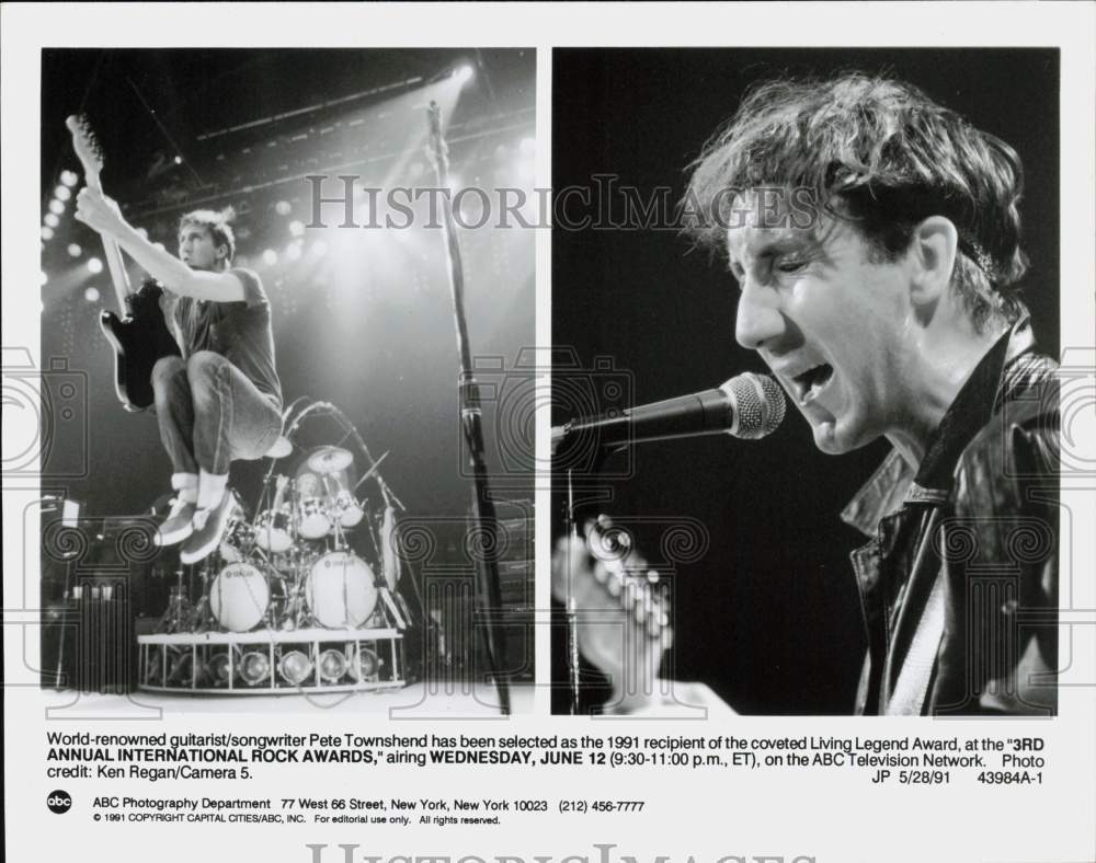 1991 Press Photo World-renowned guitarist and songwriter Pete Townshend