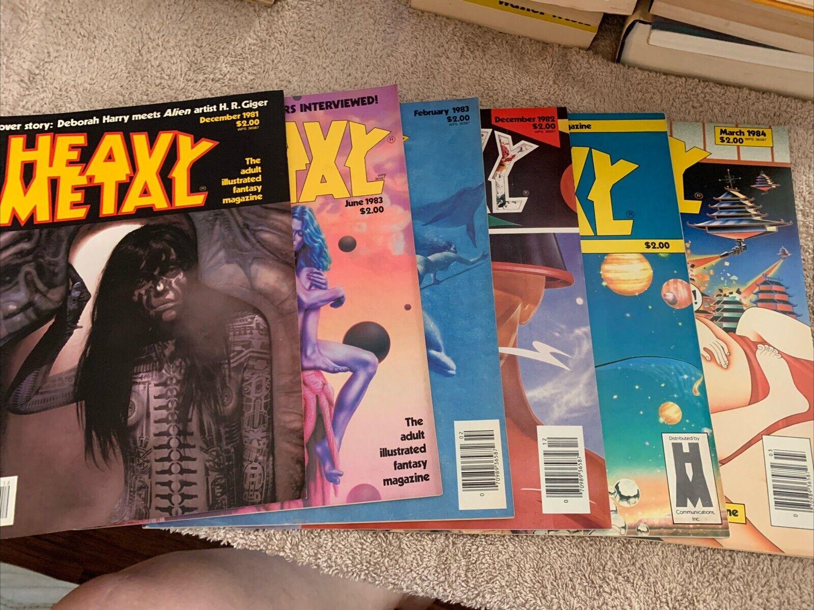 Lot Of 6 Vintage Heavy Metal Magazines 1980\'s Good condition
