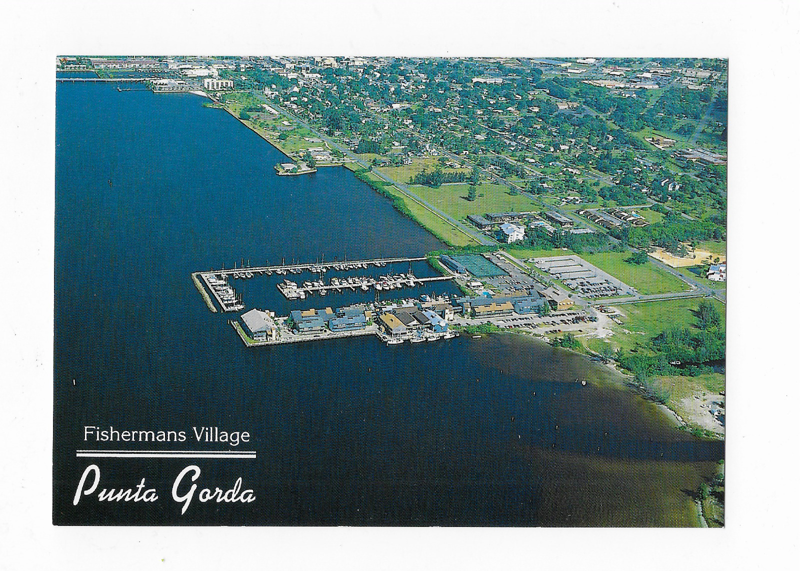 Postcard Punta Gorda Fishermans Village Florida FL Aerial View Unposted 4x6
