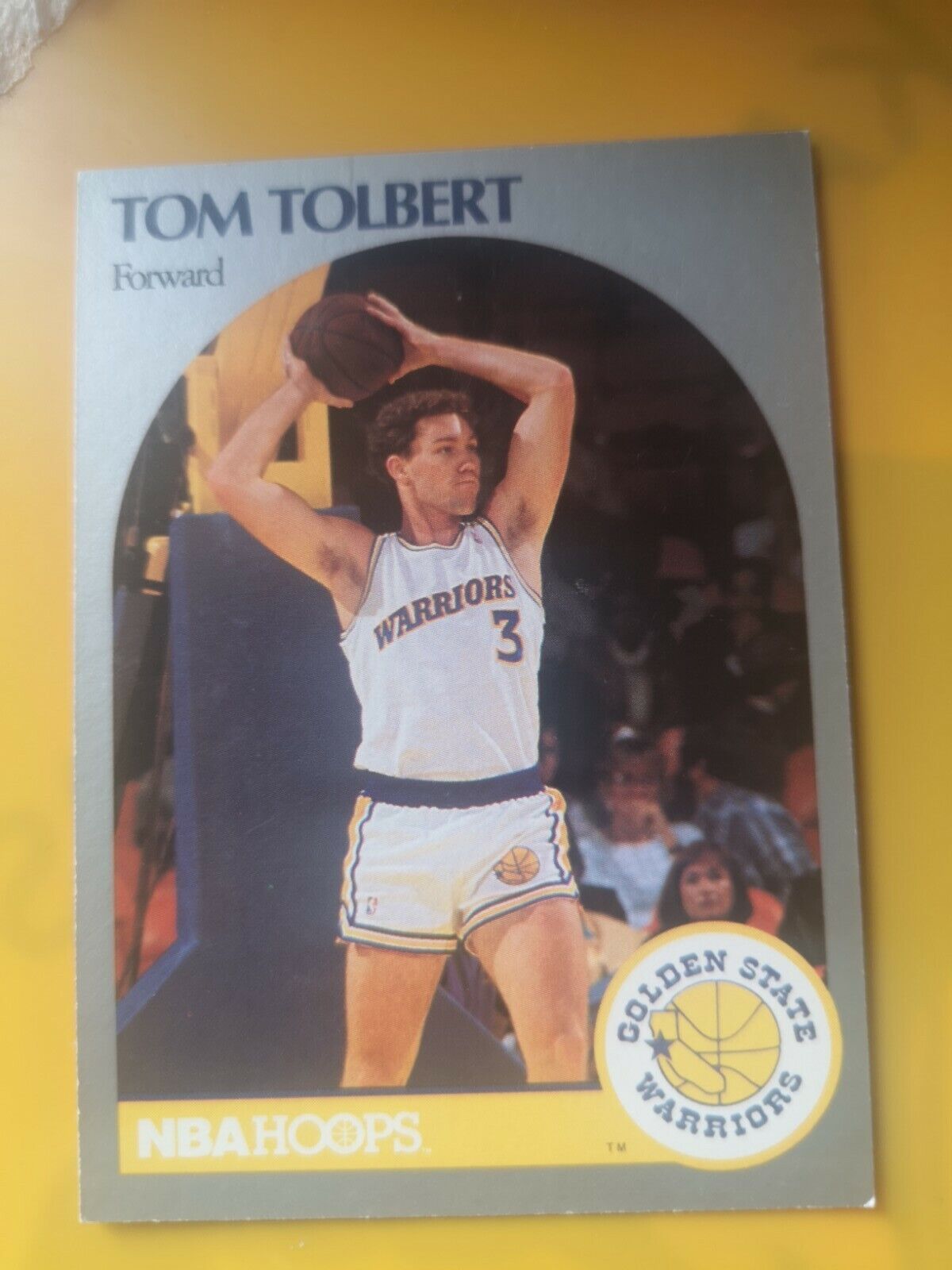 1990 1991 Golden State Warriors #121 Tom Tolbert NBA Hoops Collection Card