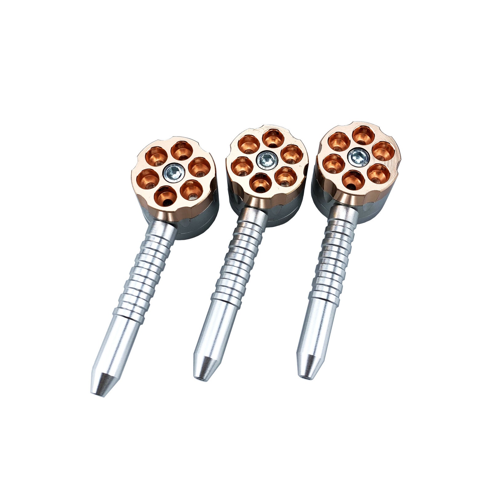 Creative Aluminum Alloy Pipe Grinder Six Hole Replaceable Rotating Metal Pipe