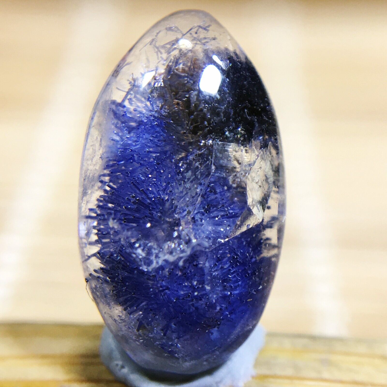 2.5Ct Very Rare NATURAL Dumortierite Quartz “Crystal Inside Crystal” Pendant