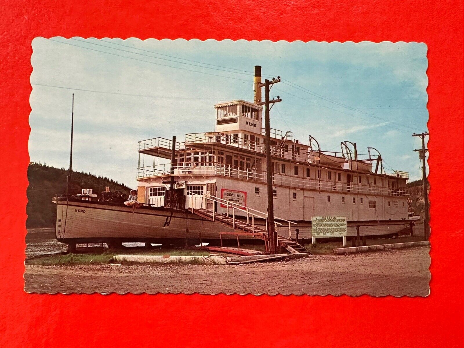 Vintage UNPOSTED Postcard ~ CANADA~YUKON ~ SS KENO ~ DAWSON CITY  SHIP/BOAT