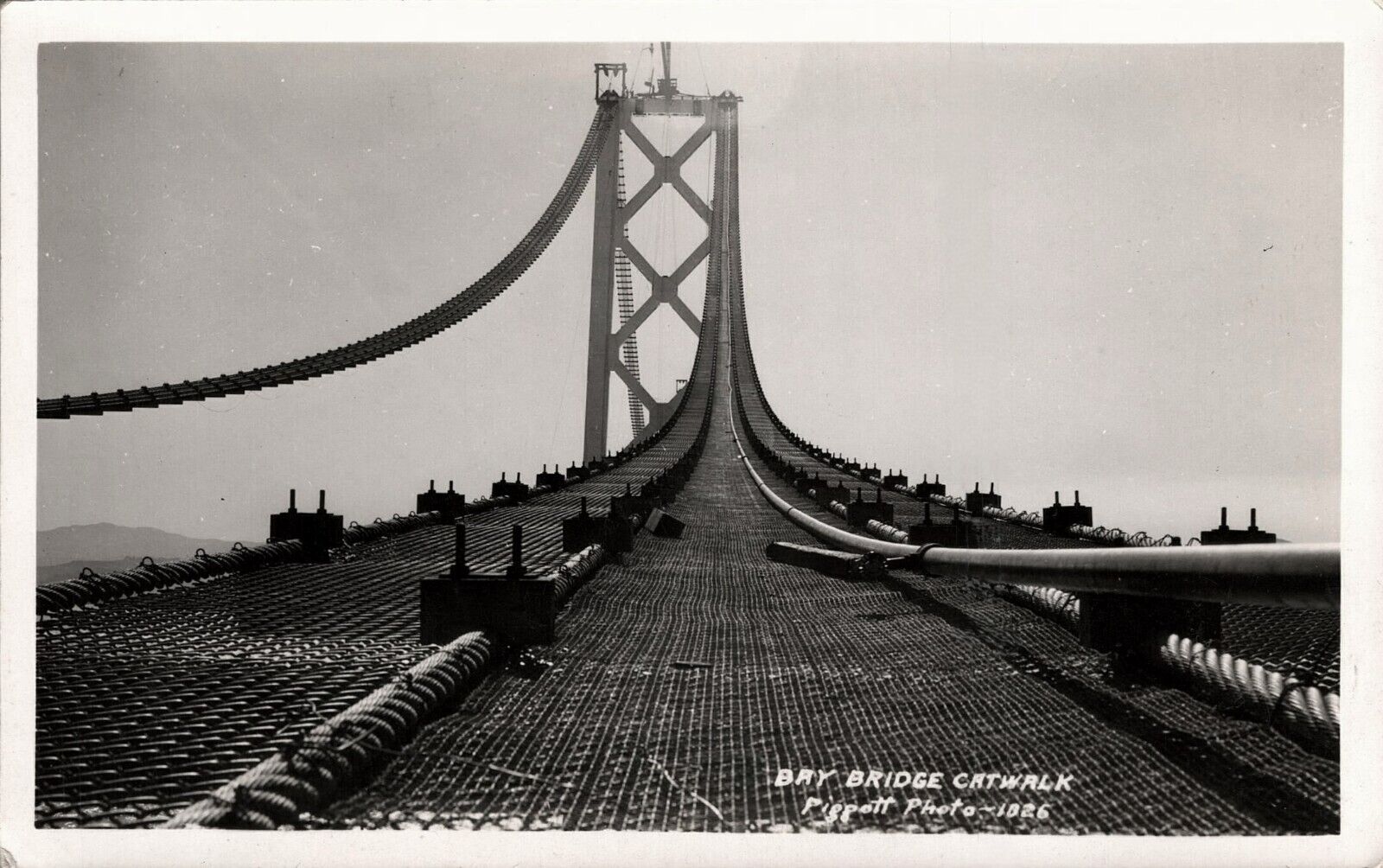 SAN FRANCISCO RPPC - BAY BRIDGE CATWALK - PIGGOTT PHOTO