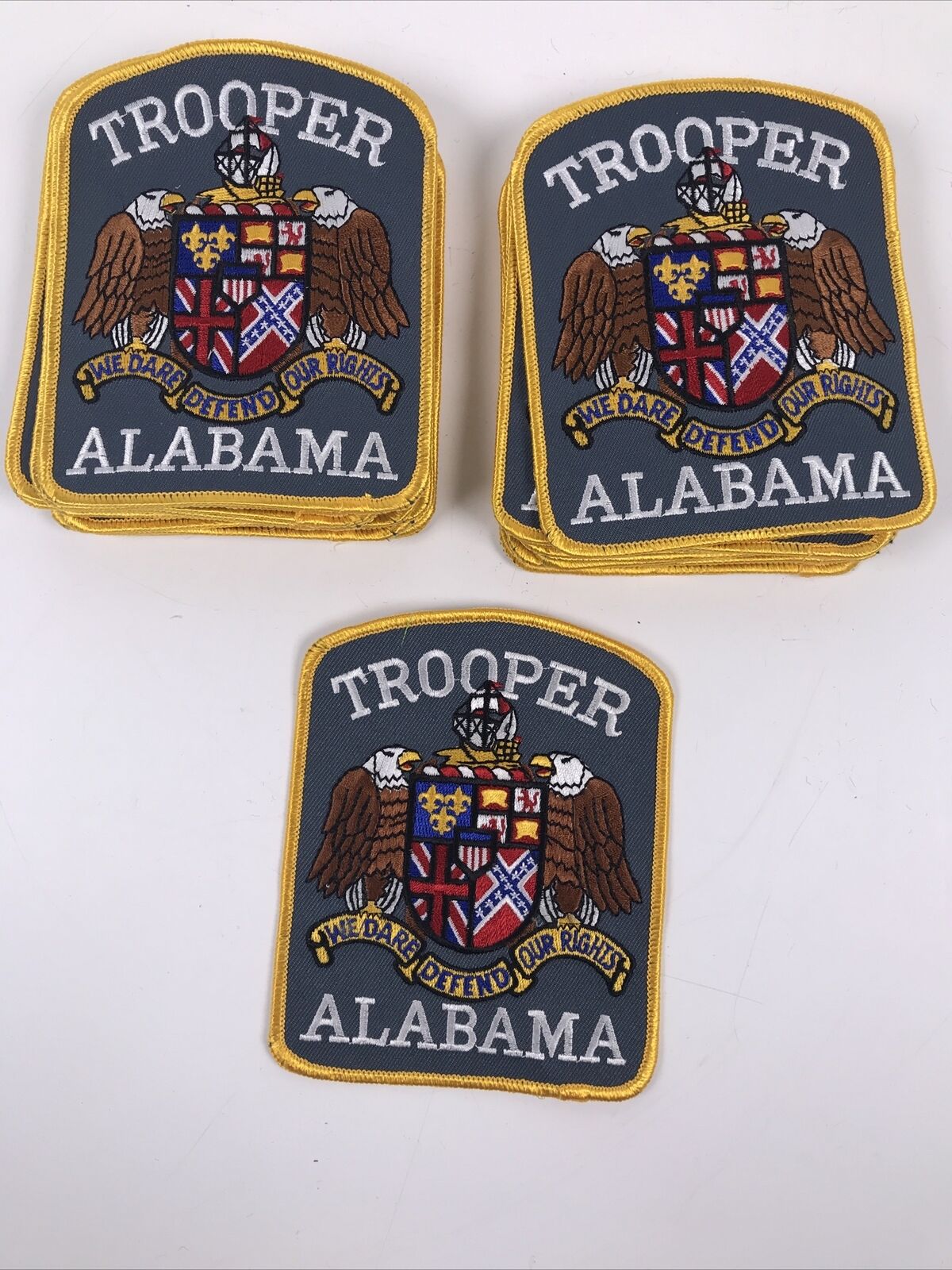 LOT OF 20 5” ALABAMA TROOPER IRON OR SEW-ON PATCH VINTAGE Patches