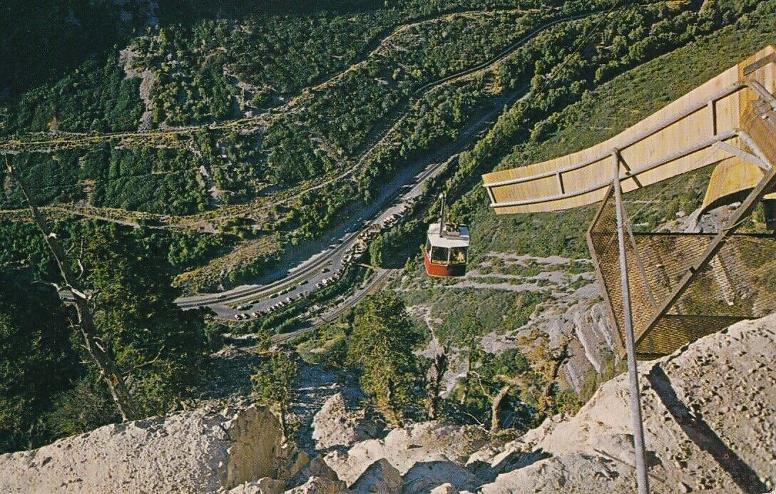 c1960 Sky Ride Aerial Tramway Bridal Veil Falls Provo Canyon, Utah. Unposted