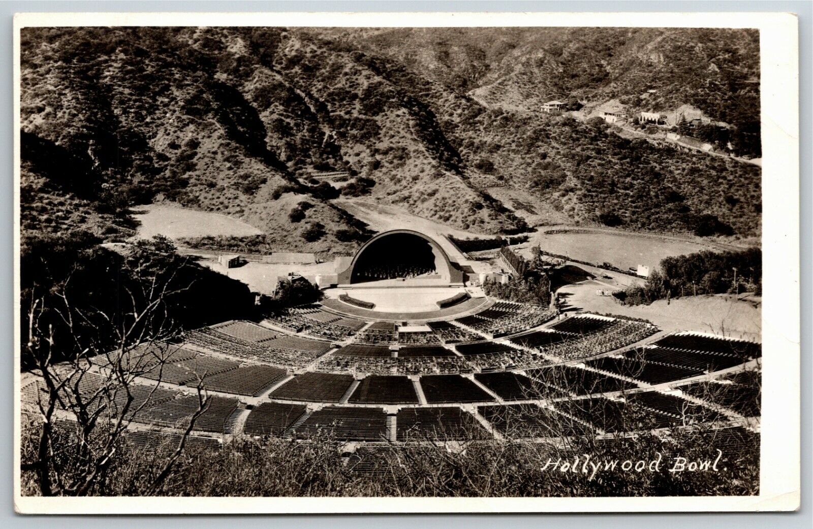 Vintage Glossy RPPC* Hollywood Bowl Empty Postcard c1923-30 NP