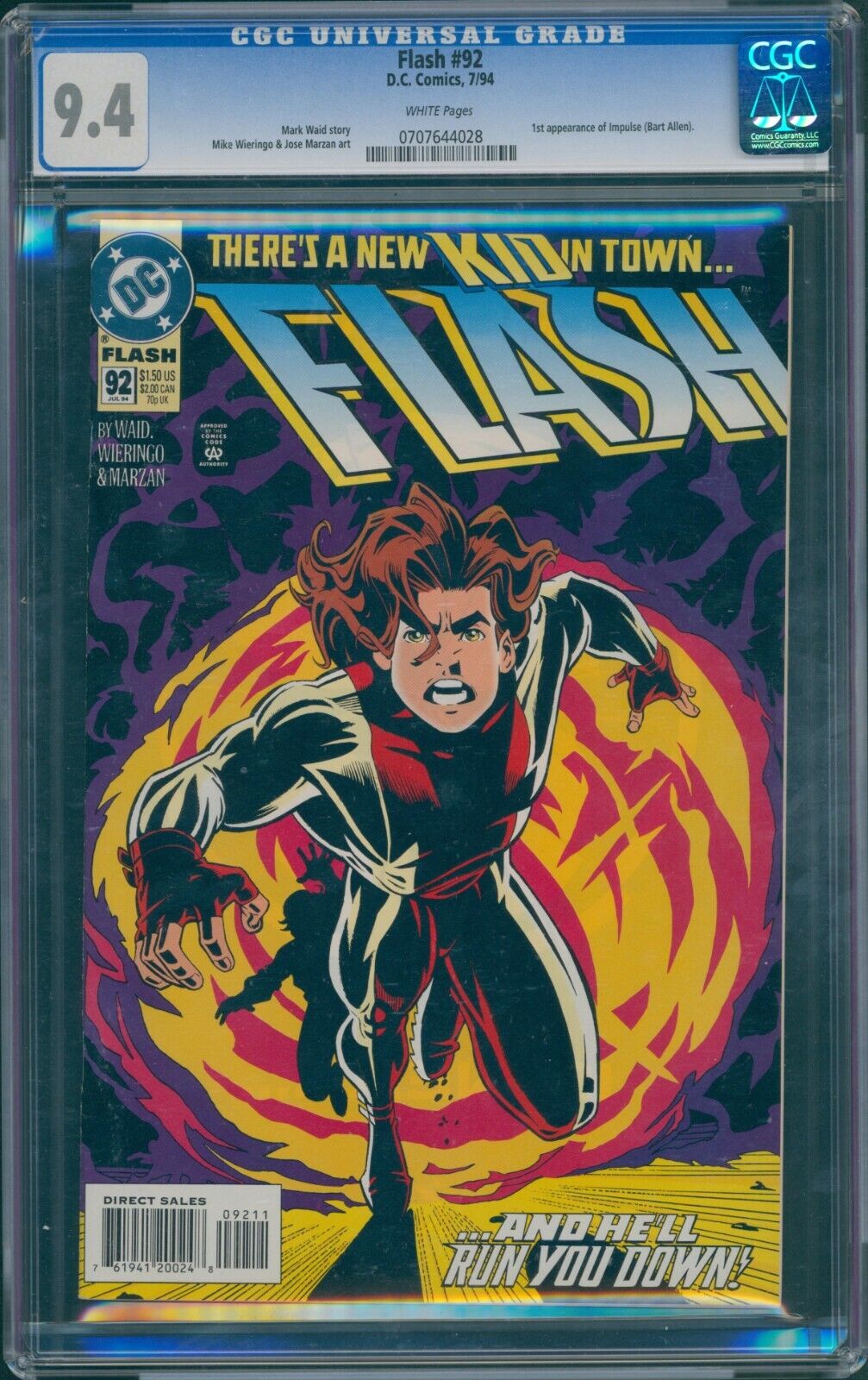 Flash #92 1994 CGC 9.4 White Pages