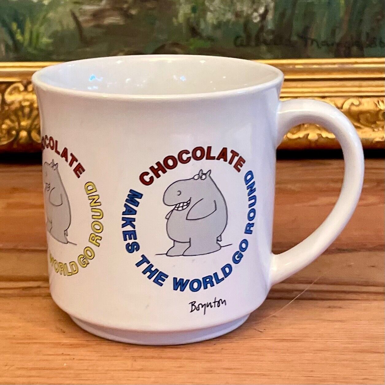 Boynton - Chocolate Makes The World Go Round - Coffee Cup Ceramic Mug