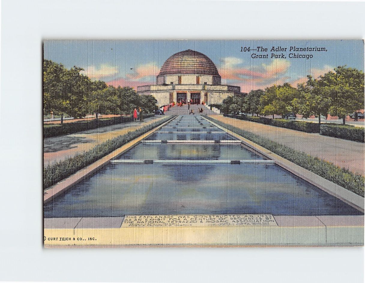 Postcard The Adler Planetarium Grant Park Chicago Illinois USA