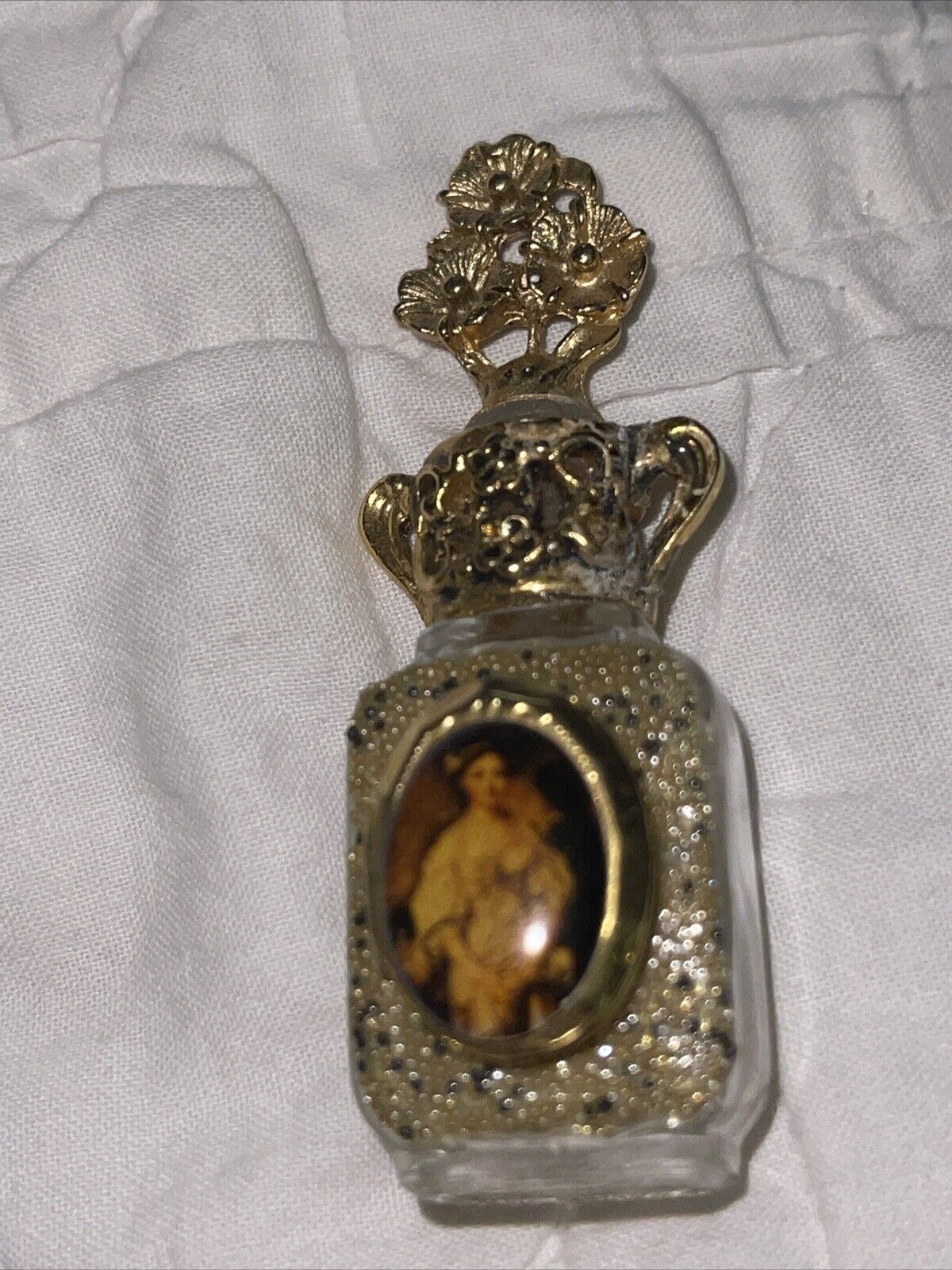 Vintage Adrian Designs Mona Lisa Locket Perfume Bottle Limited Edition 1/8oz