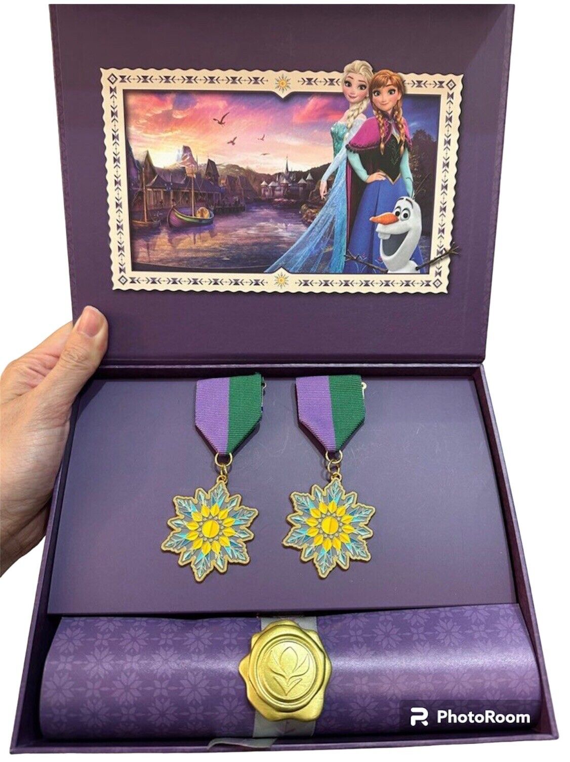 2023 Hong Kong Disneyland World of Frozen Disney Pin Box Set HKDL NEW Elsa Anna